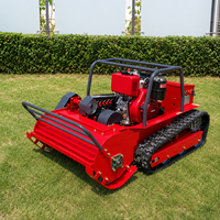 Tondeuse robot diesel haute puissance à chenilles télécommandée, largeur de coupe 80cm, 100cm, 120cm, avec broyeur à fléaux