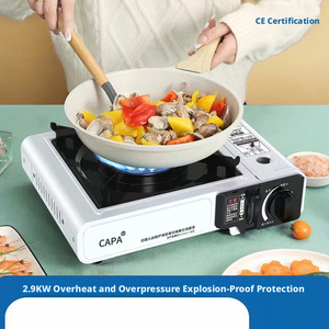 屋外キャンプ用両用ポータブルブタンLPGガスストーブ（風防付きカセットコンロ） - Product Image 2