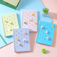 Carnet à spirale A5 DIY avec perforation, papier ligné 80g, 60 feuilles, journal décoratif personnalisé pour l'école et le bureau