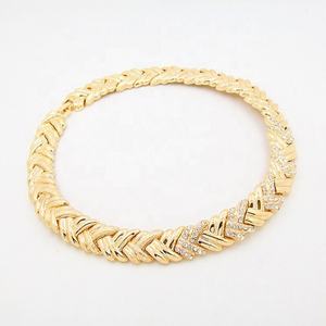 Conjunto de Joyería de Cristal de Moda 2026, Chapado en Oro de 18K, para Bodas, Collar y Aretes de Oro de Dubái, Joyería de Oro de Dubái para Mujer - Product Image 4