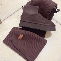 Nouvelles bottes de neige chaudes d'hiver, plateforme haute de 4,5 cm, bottes de neige originales de haute qualité en laine avec chaussettes, bottes de neige originales