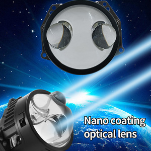 Phares à lentille laser double directe de 3 pouces avec LED intégrées pour faisceau haut et bas, 70W de puissance élevée, lentille à double mise au point non invasive. - Product Image 3
