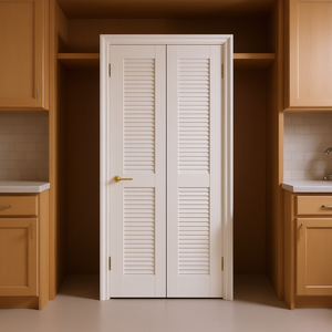 Porte intérieure à persiennes en MDF, 18 po x 80 po à 32 po x 80 po, porte de garde-manger au design traditionnel, surface finie - Product Image 3