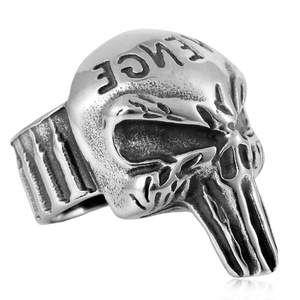 Anillo de acero inoxidable con diseño de esqueleto yunnique, joyería Punk plateada para hombre, regalo - Product Image 3