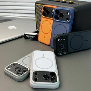 High Quality Matte Magnetic Phone <b>Case</b> for iPhone 17 13 14 15 16 Pro Max <b>Wireless</b> <b>Charging</b> Full lens Coverage Protective Cover - Product Image 2