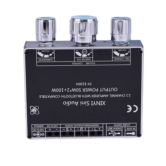 XY-E100H Xinyi E100H 2.1 channel BT audio amplifier board module high and low tone subwoofer TPA3116