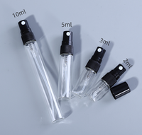 Vente en gros mini petit vaporisateur vide personnalisé de 2ml 3ml 5ml 10ml atomiseur de bouteille de parfum en verre testeur d'échantillon rechargeable cosmétique