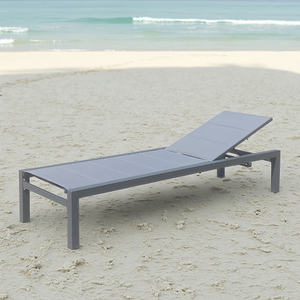Chaise longue <span class=keywords><strong>de</strong></span> plage à cadre en aluminium <span class=keywords><strong>de</strong></span> style moderne Chaise longue en tissu maillé pour terrasse extérieure bronzer dans les hôtels, parcs et villas - Product Image 3