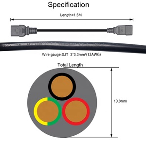 OEM 1.8m IEC 320 C20 to C19 Power Cord Female Male Connector Power Supply <strong>Cable</strong> - Product Image 3
