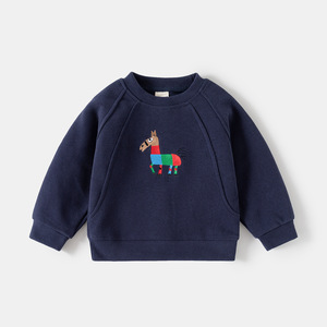 2025 automne décontracté vêtements pour enfants en gros paresseux garçons col rond dessin animé brodé pull ample <span class=keywords><strong>sweat</strong></span> enfants haut - Product Image 4