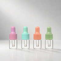 Fournisseur de flacons compte-gouttes en verre, flacons compte-gouttes transparents vides avec bouchon coloré pour sérum, huile essentielle, cosmétiques, vente en gros