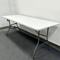 180cm Großhandel Outdoor Tragbarer Esstisch HDPE 6ft Weißer Kunststoff-Klapptisch für Veranstaltungen