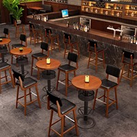 Tabouret de bar haut en bois massif de qualité supérieure, chaise de bar, tabouret de bar pour hôtel, salon, restaurant, table de bar, mobilier commercial en gros