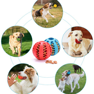 Giocattolo per Cani Classico e Semplice, Palla in Gomma Elastica Resistente per Masticare, Interattivo e Alimentatore Lento - Product Image 3