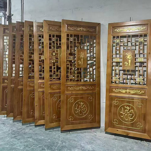 <span class=keywords><strong>Porte</strong></span> de séparation de bureau <span class=keywords><strong>antique</strong></span> en bois massif chinois moderne Nouveau design Surface finie pour salon intérieur Hôtel Villa - Product Image 2