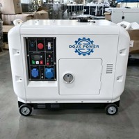 Générateur diesel portable super silencieux 5kva 6kva 7kva 8kva 10kva refroidi par air triphasé pour usage domestique