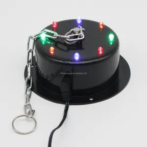 Disko topu kiti dönen ayna topu elektrik motoru 8 RGB LED ışık dönen Motor ekran DJ parti kulüp ışığı dönen Motor