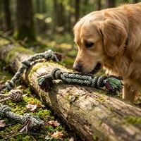 Jouet à mâcher pour chien en corde de maïs non toxique, en coton et polyester, pour l'intérieur et l'extérieur
