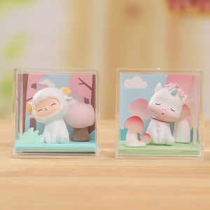 Yu Mo Forest Paradise Miniature Resin Figurines Cartoon Animal Decor Bedroom Desktop Ornaments Cute Collectible Gift - Product Image 1