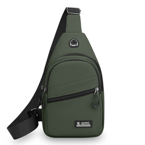 S Sport Men's Chest Bag Large Capacity Multi Layer Crossbody Outdoor Cycling Shoulder Bag Gray Black Military Green Dark Blue - Product Image 5