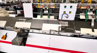 Machine de collage de feuilles d'extrémité haute vitesse avec capteur optique et bras de transfert à pince