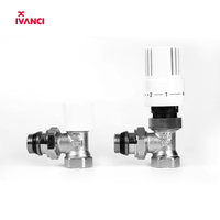 Vanzi — vannes de radiateur, vanne thermostatique intelligente avec poignée en laiton chromé 15x1/2