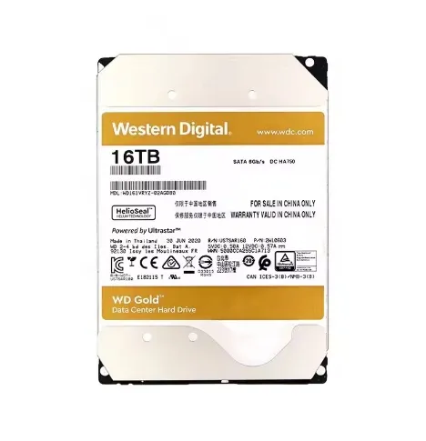 WD161VRYZ Hdd वेस्टर्न डिजिटल इंटरनल 10TB 7200RPM 256MB SATA ओरिजिनल सीलबंद के लिए