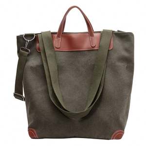 Sac à main en toile décontracté pour femme Vintage Day 2024, grande capacité, nouveau sac fourre-tout sous le bras et à l'épaule pour le shopping - Product Image 4