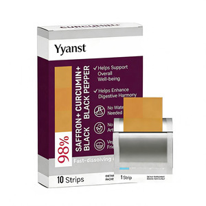 Complément alimentaire oral en bandes à dissolution rapide à base d'extraits naturels de safran pour la santé oculaire et l'immunité des adultes (OEM/ODM) - Product Image 1