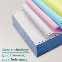Papier d'ordinateur autocopiant continu de vente chaude A4 rame 95x11 pouces 2 plis impression de bureau NCR rouleau de papier autocopiant