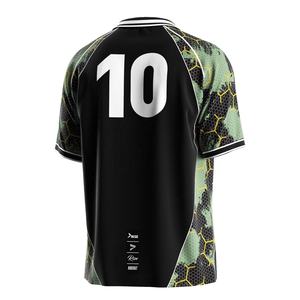 Camiseta de Entrenamiento de Fútbol con Cuello Polo en V, Tejido de Secado Rápido y Detalles Personalizables para Ejercicios de Práctica - Product Image 3