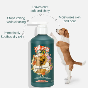6 en 1 peau sensible naturelle PH équilibré produits de toilettage pour animaux de compagnie <span class=keywords><strong>anti</strong></span>-démangeaisons organique flocons d'avoine chien <span class=keywords><strong>chat</strong></span> shampooing - Product Image 6