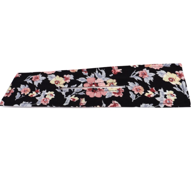 Женская повязка на голову с цветочным принтом, повязка на голову с вращающимся бантом, в стиле ретро, лето