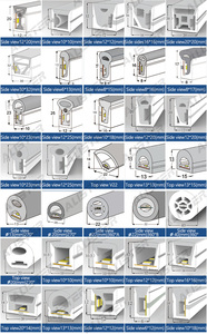 Hỗ trợ tuyệt vời LED Nhôm đùn uốn Neon Flex ánh sáng vàng nứt kháng Silicone khuếch tán tay áo - Product Image 5