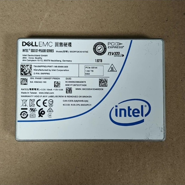 OWPP9G IN-TEL P5500 1.92TB U2 NVMe SSD SSDPF2KX019T9E