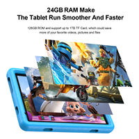 Tablette de jeu pour enfants FS Wholesale avec écran de 10,1 pouces, 6 Go + 128 Go, 4G, emplacement pour carte SIM et Wi-Fi, Android 15