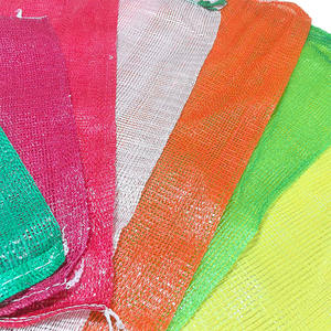 Ail coloré 20kg sac en maille PE avec impression offset sac à cordon recyclable de Shandong usine Logo personnalisé - Product Image 3