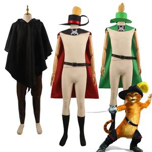 2026 Cat in Boots 2COS Clothing Cape de style héros <span class=keywords><strong>chat</strong></span> et tenue de cosplay loup mortel pour enfants/adultes En stock - Product Image 1
