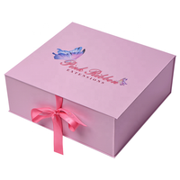 Boîte d'emballage magnétique rigide en carton de luxe pour cadeaux, avec emballage cadeau pliable, vente en gros