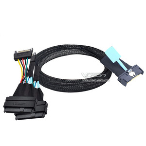 MCIO X8 74 Pin a <span class=keywords><strong>2</strong></span> X SFF-8639 U.<span class=keywords><strong>2</strong></span> cavo-50CM - Product Image 1
