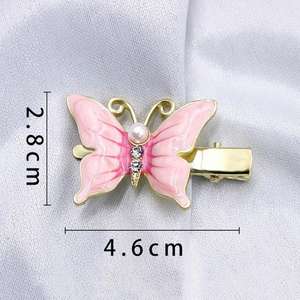 Nouvelle pince à cheveux papillon 4.6cm de Corée du Sud pinces à cheveux en alliage de gros pour fille - Product Image 2