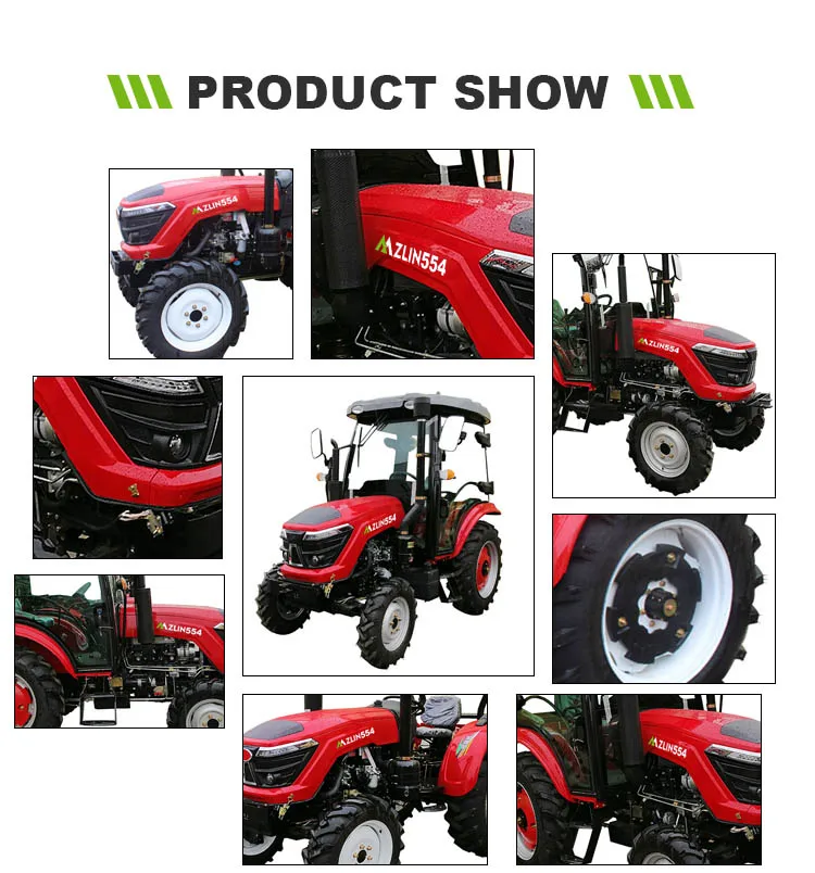 ZLIN Brand 554 Tractor Sun Shade Farm Tractor 4x4 55hp 4wd Tractor Prices