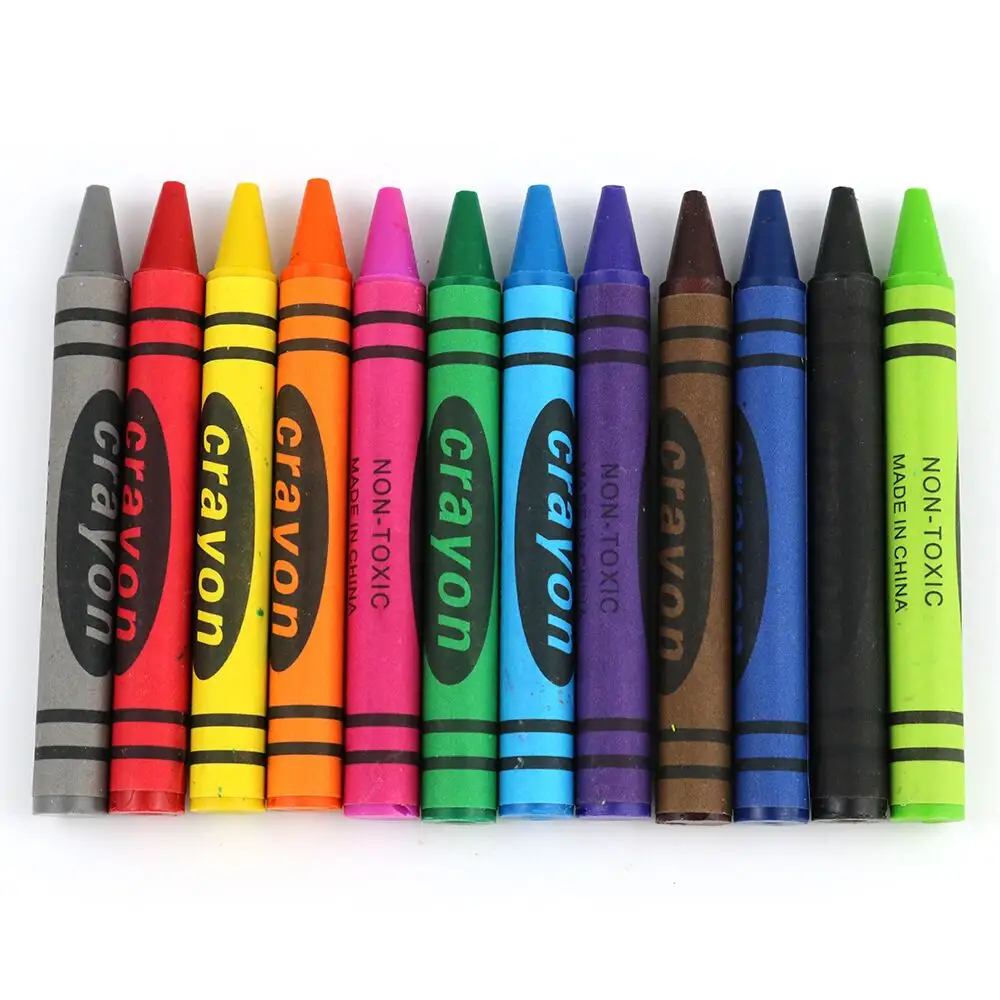 Mini Crayons en vrac, 6/12 couleurs, 8.8 cm, avec emballage personnalisé, lavable à personnaliser