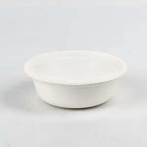 Round Base Paper Coconut Shell Bowl Salad Bowls Gold Disposable