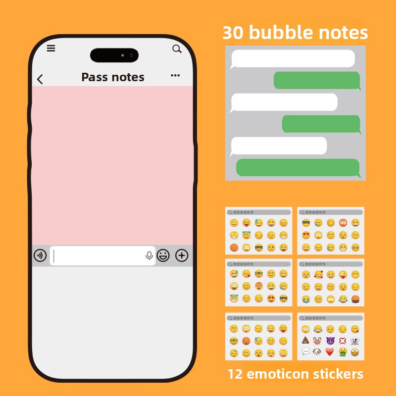 B Pink Nota Adhesiva para Pasar Notas