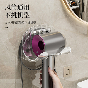 Hair Dryer Holder Wall Mounted Corner Bathroom Rack Matte White Durable Circular Custom Size - Product Image 5