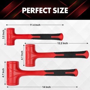 Martillo de golpe directo 16oz 24oz 1LB 1.5LB 2LB 3LB Diseño antichoque Sin rebote Maza de cuerpo sólido Empuñadura moldeada a cuadros Resistente a chispas - Product Image 2
