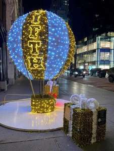 Luces decorativas de globo aerostático, coloridas luces LED, adornos navideños para exteriores, calles, parques, plazas, eventos de invierno. - Product Image 1