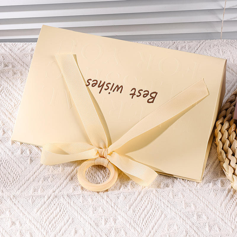 Cream-coloured with wooden rings