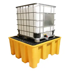 Industrial Oil Drum Pallet Spill Containment In Store Pallet 3 Drumes Hazmat Kit 4-Way Dust Pole 200 Litre Drums